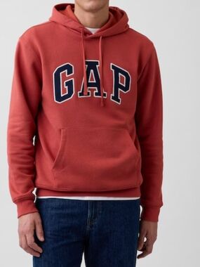GAP Men's Orange Hoodie Sweatshirt ~ Size Small